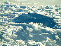 Blick aus dem Flugzeug auf Java