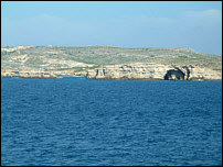 view to the Blue Lagoon at Comino
