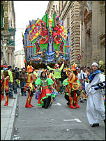 carnival procession in Valetta