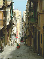 up and down in the streets of Valetta