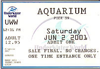 Ticket for the Aquarium
